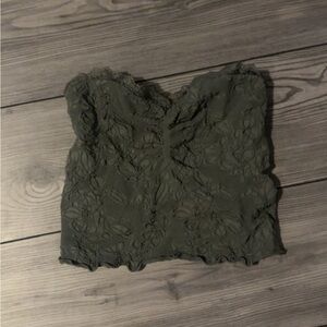 Tillys FULL TILT Seamless Lace Trim Textured Tube Top